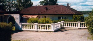 balustrad och marksten