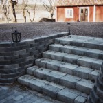 stentrappa och stenmur