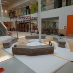 Bänkar till Oxelöskolan. Design Katarina Wiklund