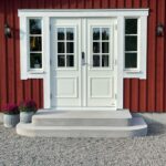 Herrgård grå borstad rundade hörn